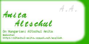 anita altschul business card